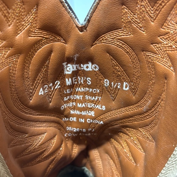 Laredo Boots Mens Brown Embroidered Leather Cowboy Western Outdoor Sz 9.5D #4212 main image 10